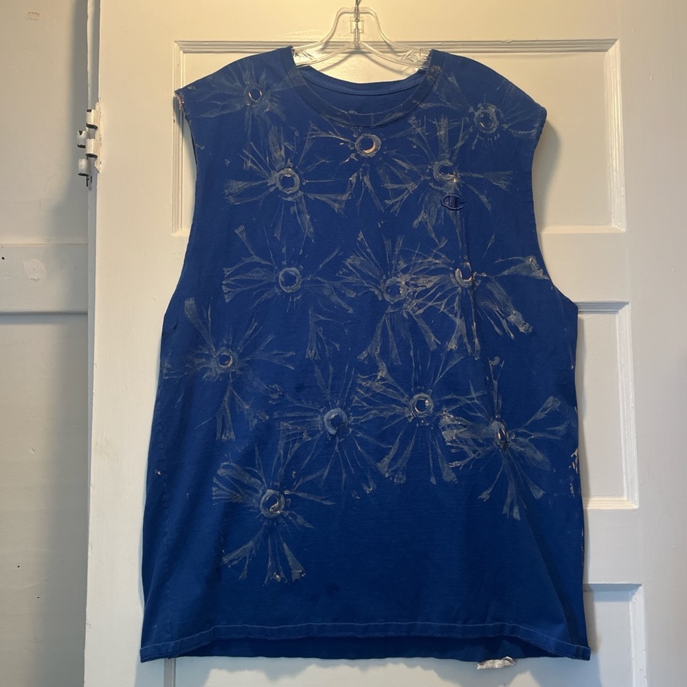 Champion Blue Painted Muscle Tee